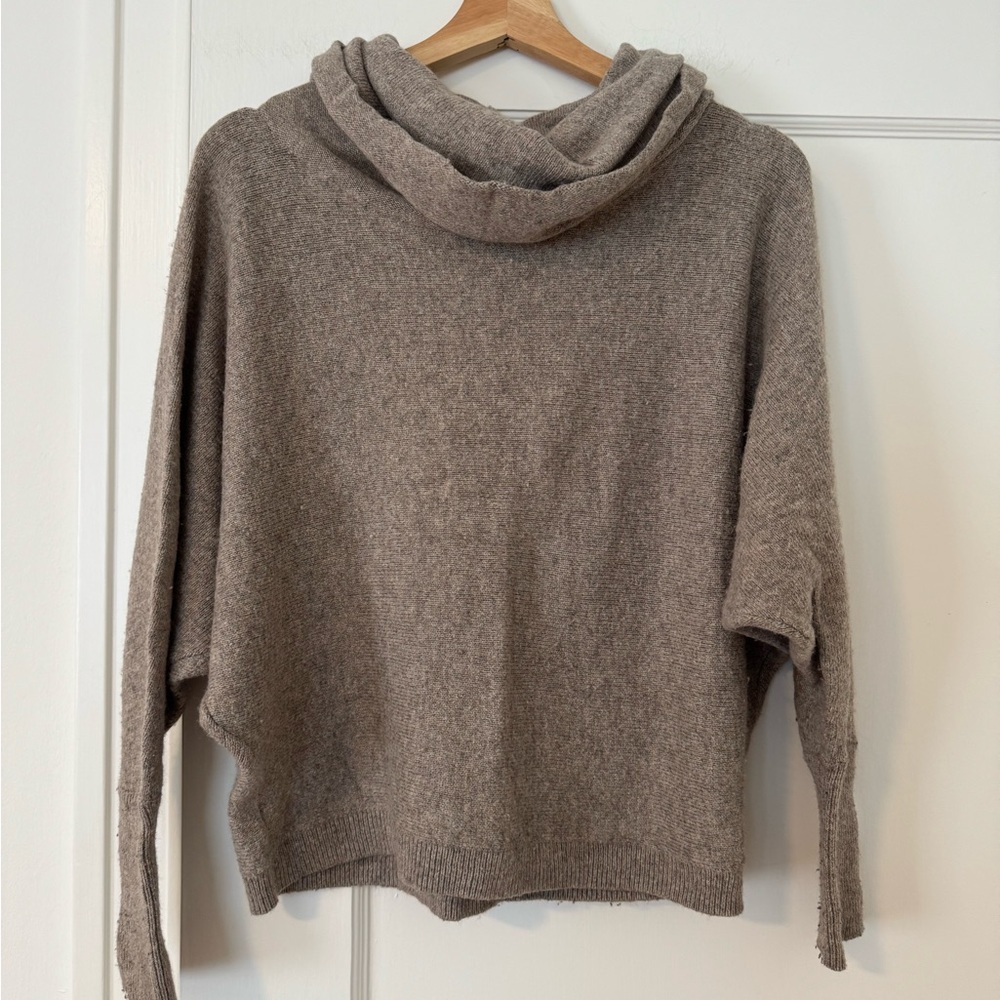 Topshop Taupe Cowl Neck Sweater